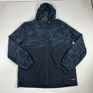 Johnny Bigg Active JBG Blue Camo Lightweight Hooded‎ Jacket Mens XL Full Zip